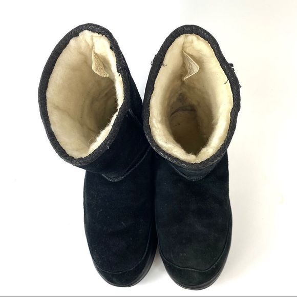 EMU Australia black suede & sheepskin wool boot 7 - Picture 8 of 15